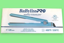 BaBylissPRO Nano Digital Titanium Flat Iron Hair Straightener, 1'' / 25 MM.