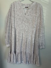 Vince Camuto Tiered Mini Dress Long Sleeve Lined Sz M 