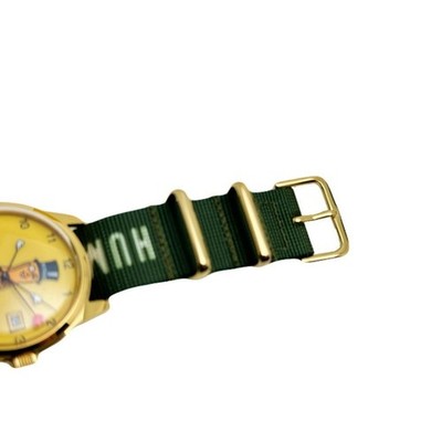 Human Made Men's Watch Mr.PEANUT Military Watch SS Strap Yellow