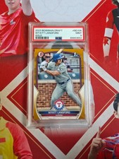 2023 Bowman Draft Baseball Base Rookie Gold 1st Wyatt Langford /50 PSA 9