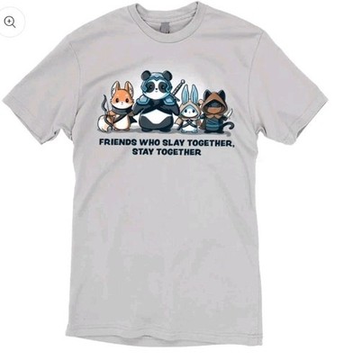 TeeTurtle Friends Who Slay Together Funny Graphic T-Shirt Men s L NWT