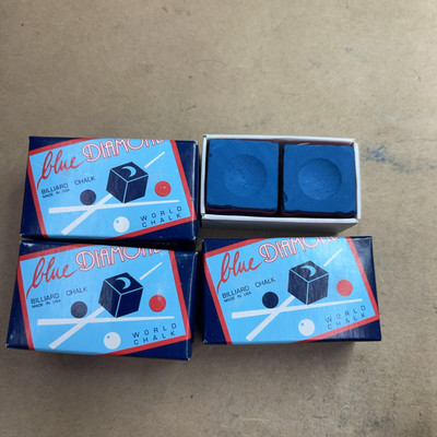 Cat1 Blue Diamond Billiard Pool Cue Chalk w/Certilogo protection - 6 pcs by