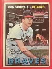 1967 Topps Don Schwall #267 Vintage Baseball Atlanta Braves