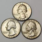1952 P, D, S, Washington Quarters, 90% Silver, Perfect For Coin Albums- Q-52CK