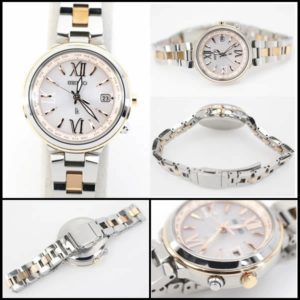 Seiko Lukia SSVV020 Solar Radio Watch Used Authentic Ladies Watch image 3