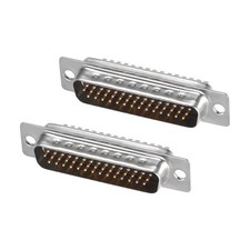 D-sub Connector, Male Plug 44-pin 3-row Port Terminal Solder Type Black 2X