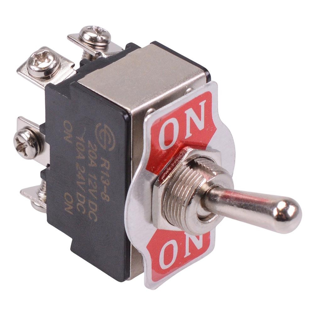 R13-8B-06 On-On 12mm Toggle Switch M3 Screw DPDT 20A 12VDC