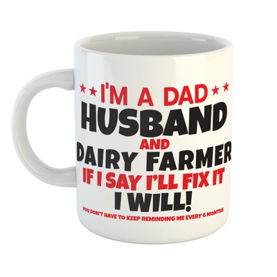 PAPA EHEMANN MILCHBAUERN Tasse - Sag es einmal - ERINNERE MICH ALLE 6 MONATE - Premium
