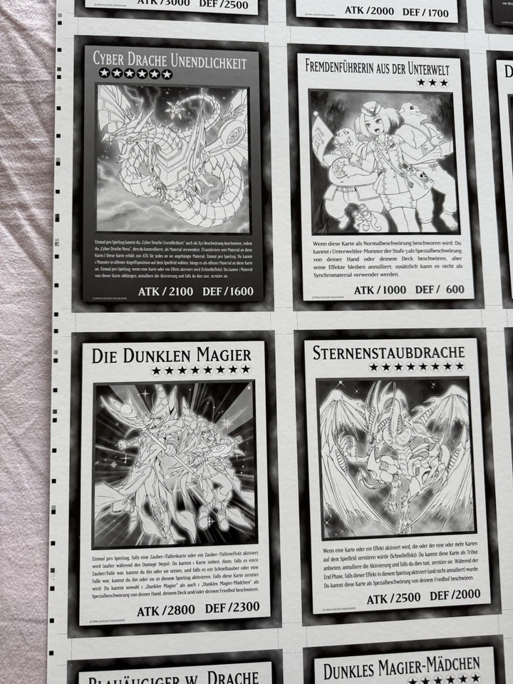 YuGiOh! Duel Overload Giant Cards Uncut Sheet - Misprint Error German DUOV - Image 3 of 4