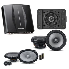 Alpine PXE-C80-88 Optim8 DSP Amp, SS-SB12 Subwoofer, R2-S69C & R2-S65 Bundle