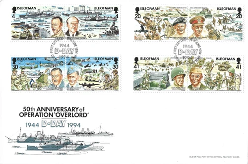 1994 Isle of Man 50th Anniversary of D-Day First Day Cover