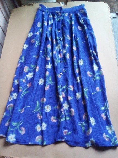 Women Laura Ashley Skirt Multicolor Viscose 36 #A4OC
