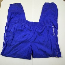 Vintage Le Coq Sportif Purple Nylon Track Pants Womens L 32" Waist