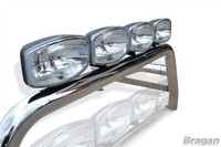 ÜBerrollbüGel + Jumbo Lichter FüR Isuzu Rodeo 2002 - 2007 Poliert Edelstahl