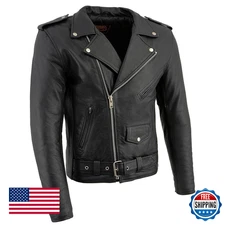 Milwaukee Leather LKM1781 Men's Legend Classic Black Premium Motorcycle Jacket 2