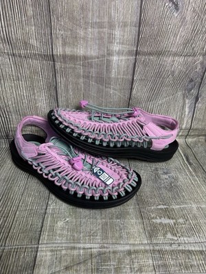 Keen Uneek Woven Sneaker Sandalen Damen rosa grau Schuhe UK 7 brandneu 7uk