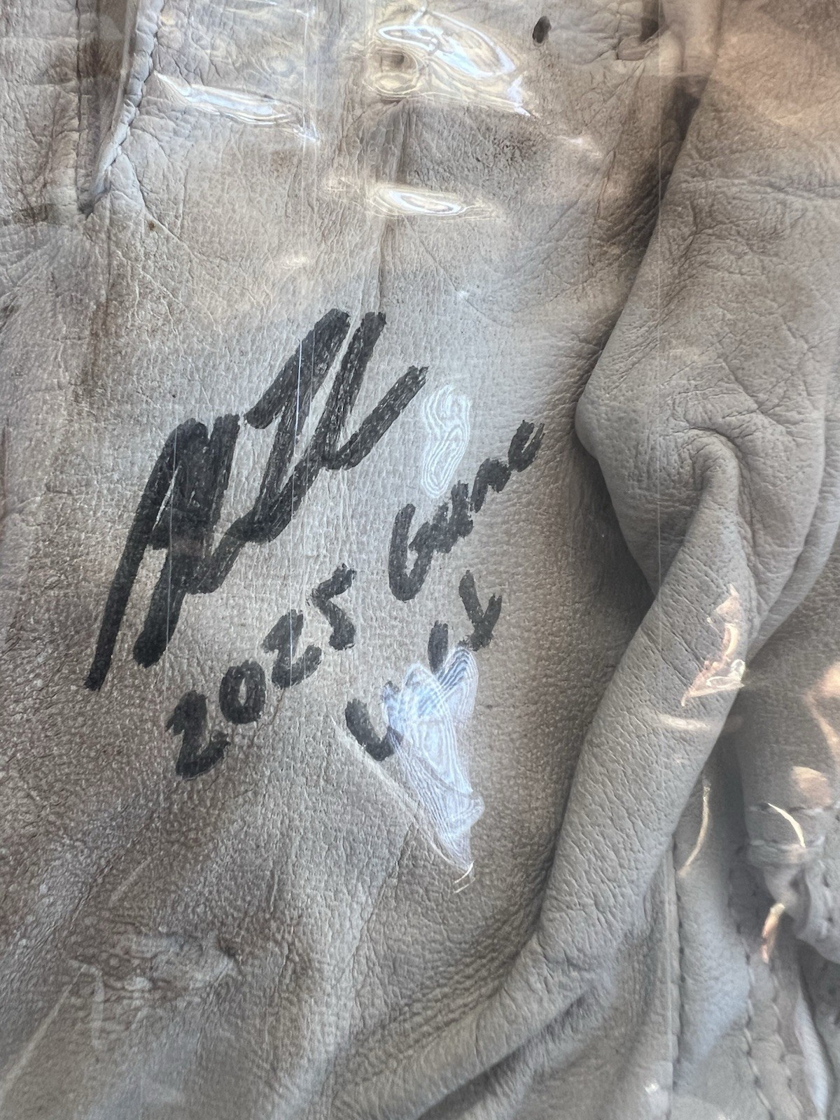 Blaze Jordan Game Used Batting Gloves Cardinals 2025 Auto COA Each Glove Is 1/1 view 5