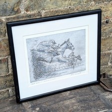 John Corbett AP Artist Proof Original Signed Etching Print Get Over Horse Racing John Corbett AP Artist Proof Original Signed Etching Print Get Over Horse Racing