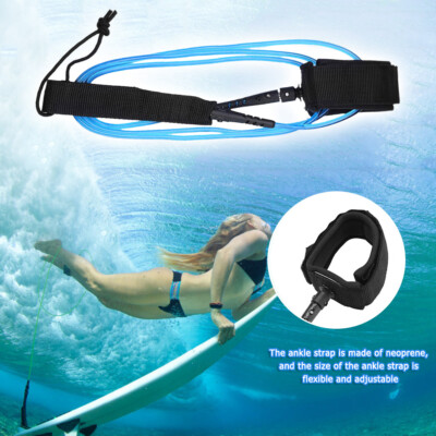 6ft Surfboard Ankle Leash Surfing Surfboard Longboard Safety Elastic Leg Rope