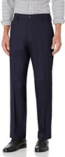 Dockers Men's Relaxed Fit Lux Cotton Stretch Pants , Navy , 32Wx34L