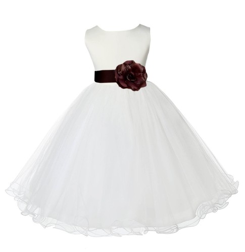 Flower Girl Dress Birthday Wedding Formal Pageant Recital Graduation Bridesmaid - Picture 26 of 40