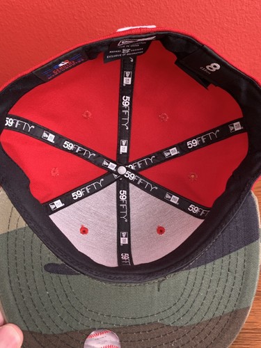 MLB Boston Red Socks New Era Camo Armed Forces Fitted Sz 8 59Fifty Baseball Cap - Picture 8 of 10