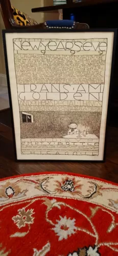 Rare:  Jay Ryan Trans Am & Golden Poster 12/31/1999 The Empty Bottle Chicago S/N