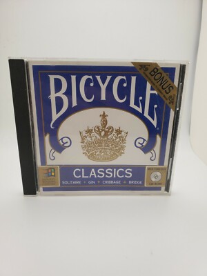 Bicycle Classics Solitaire Gin Cribbage Bridge PC Card Game Microsoft1993 SWFTE