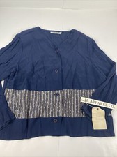 NEW Vintage H. Apparel Co. Womens Large Button Down Blouse USA Made Cardigan