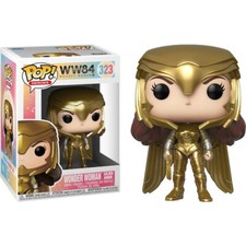 Funko POP Figura DC Wonder Woman 1984 Golden Armor Fly Power Pose Maravilla #323