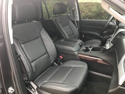 2018 Chevrolet Tahoe Katzkin Black Perforated Leather Seat Kit New - Seat Covers For 2017 Chevrolet Tahoe