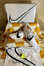 Size 10 - Nike Air Zoom Long Jump Elite White Hyper Pink Orange W/ Drawstring