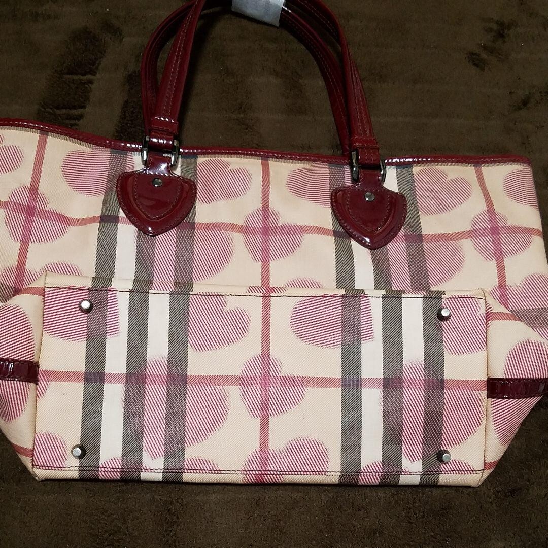 バッグ BURBERRY LEATHER PLAID TOTE HAND BAG Burberry - Leather checked tote bag Burberry