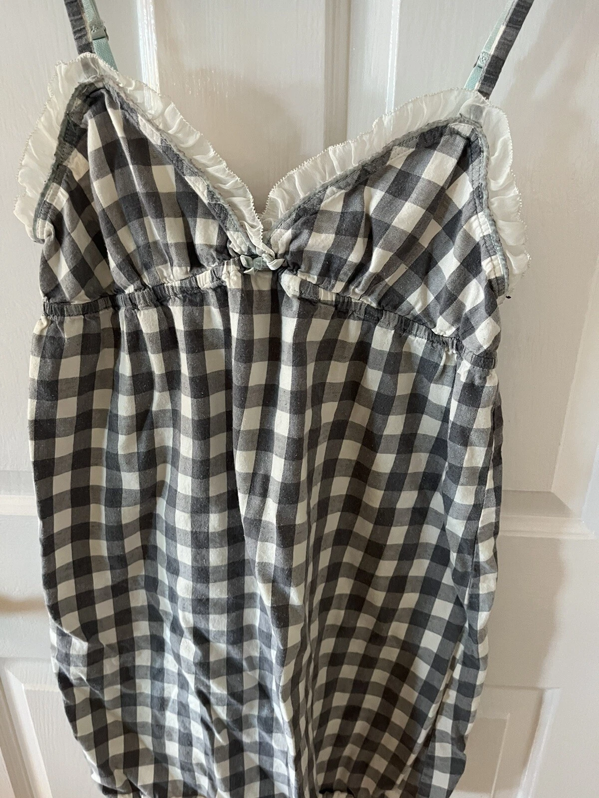 UNDERCOVER Abito da notte Victoria's Secret a quadri taglia M grigio bianco