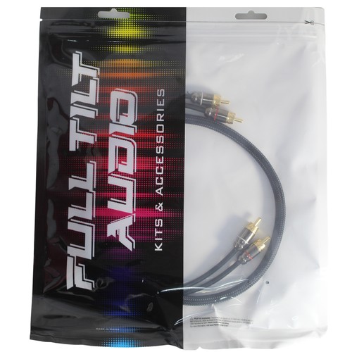 Full Tilt RCA Car Audio 3 Foot Gold Plated Color-Coded Cable 2 channel - Picture 3 of 3