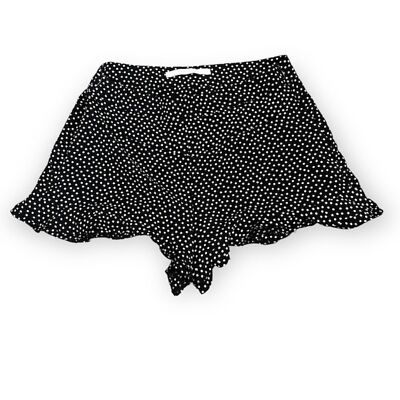 Zara Women's Black & White Polka Dot Print Ruffle Shorts | eBay