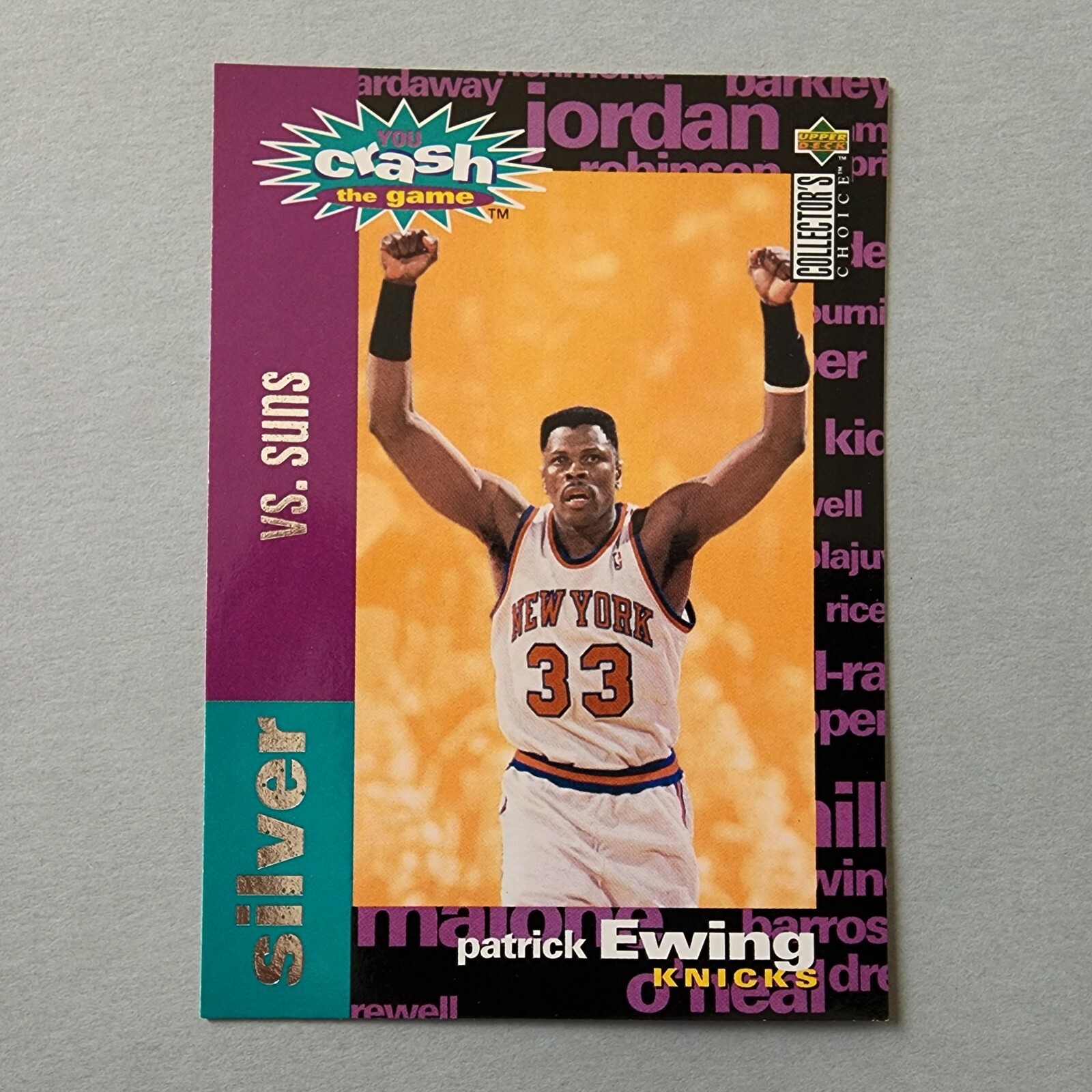PATRICK EWING 1995 UPPER DECK COLLECTOR'S CHOICE CRASH SILVER #C19 KNICKS  NBA | eBay