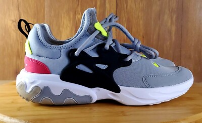Nike Presto React (GS) Shoes Size 6Y Wolf Gray  Rush Pink Style BQ4002 004