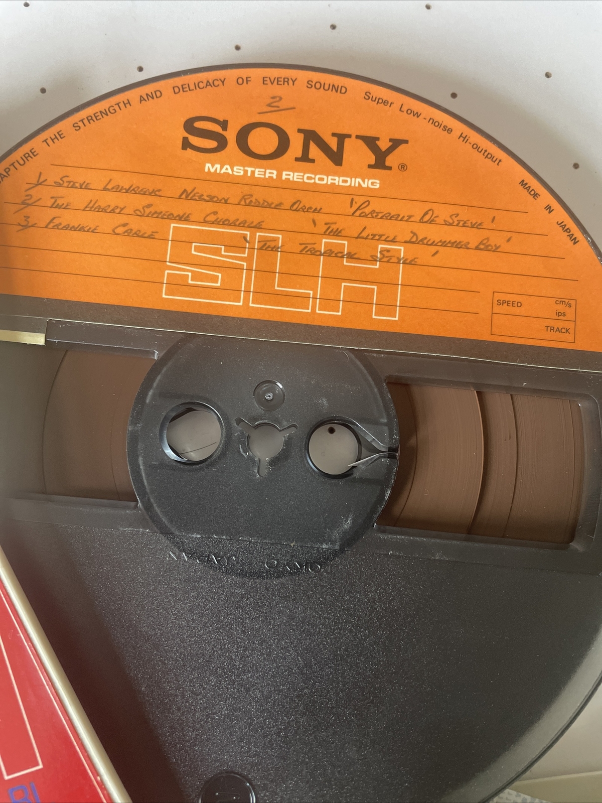 USED Sony Back Coated Master Recording Reel Tape 7" 1800 Ft SLH7550