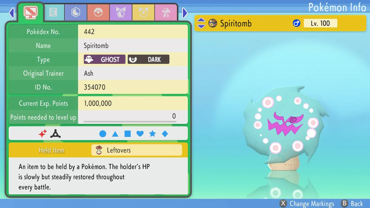 Pokemon Scarlet and Violet SPIRITOMB Shiny 6IV / Competitive