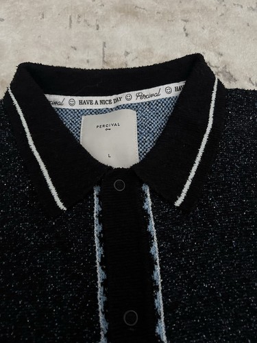 Percival Men's Knitted Shirt | Epilogue | Cotton | Blue - Size Large Worn Once - Picture 7 of 16