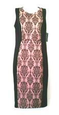 NEW WOMEN'S EN FOCUS STUDIO BLACK SLEEVELESS BODYCON DRESS SIZE 6 BNWT