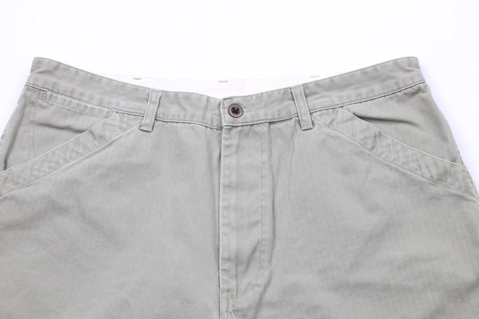 De Colección Años 90 Polo Deportivo Ralph Lauren Para Hombres 36 HBT Espiga Sarga Ropa de Trabajo Pantalones Cortos Foto 2 de 4