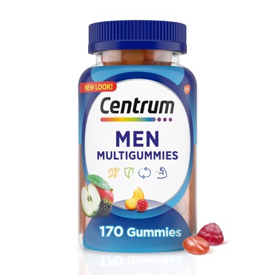 Centrum Multigummies Men's Gummy Vitamins, Multivitamin Supplement 170 Count