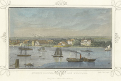 Hamburg/Steinwärder - Kol. Stahlstich - Berendsohn, um 1855