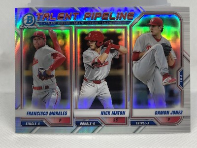 2021 Bowman Chrome Talent Pipeline #TP-PHI Jones Maton Morales Phillies