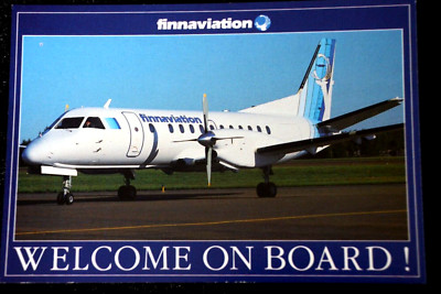 60179 AK Flugzeug Airport Flughafen Finnaviation Welcome board Saab 340 Finnland