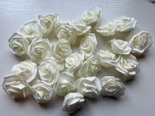 Ivory Foam Craft Roses - Count of 25