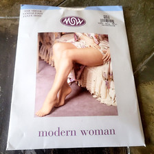 Size E Vintage Modern Woman Day Sheer Sandalfoot Pantyhose