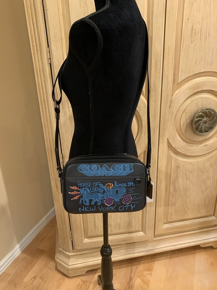 【COACH】☆お買い得☆ダブルジップ☆Graham Crossbody Coach Unisex Graham Leather NYC crossbody double-zip bag w